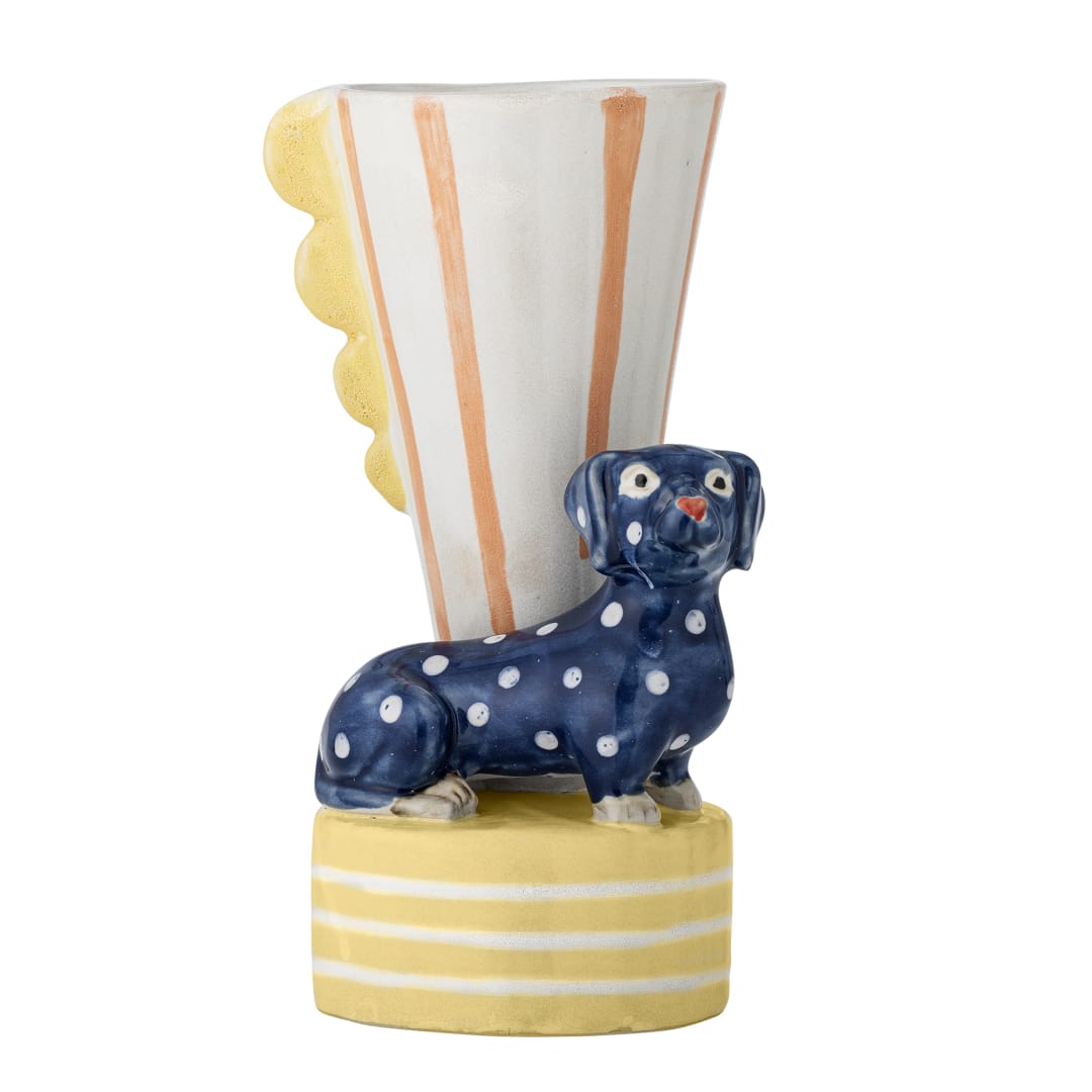 82063235 - Dachsy Vase, Multi, Stoneware STOCK: 300