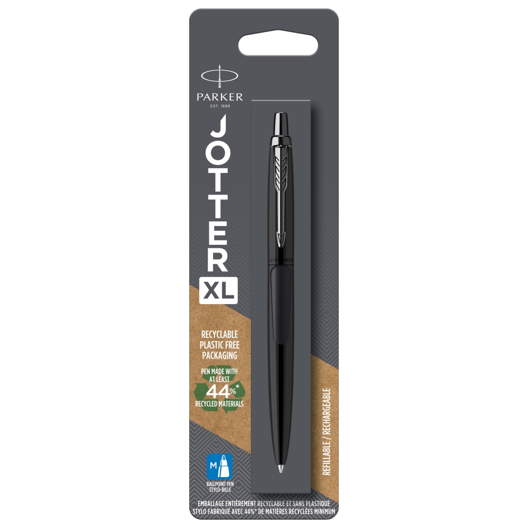Parker Jotter XL bolígrafo | negro mate monochrome | punta mediana | tinta azul