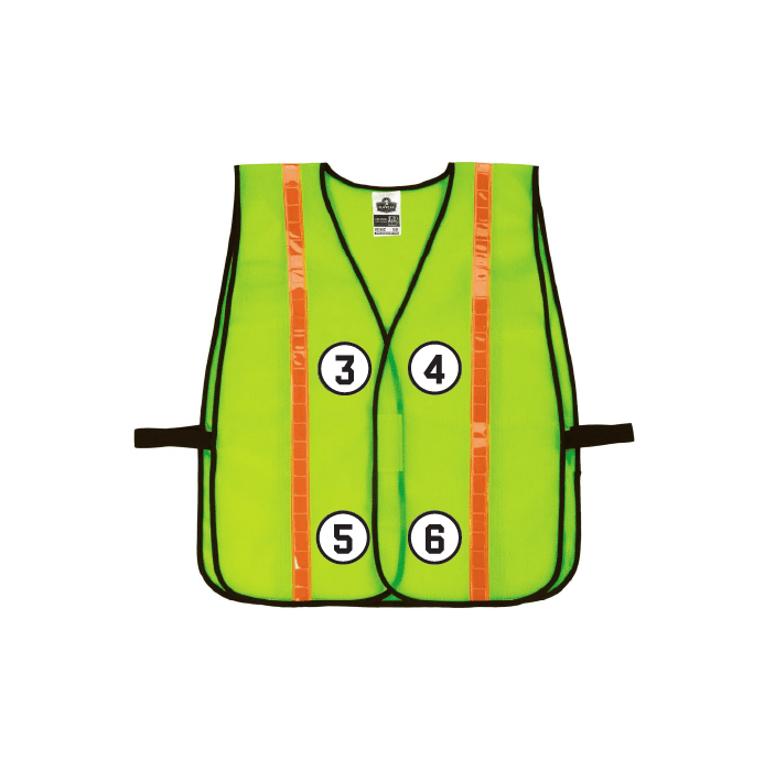 GloWear 8040HL Hi-Vis Safety Vest - Non-Certified, Hook + Loop, Combined Performance Tape