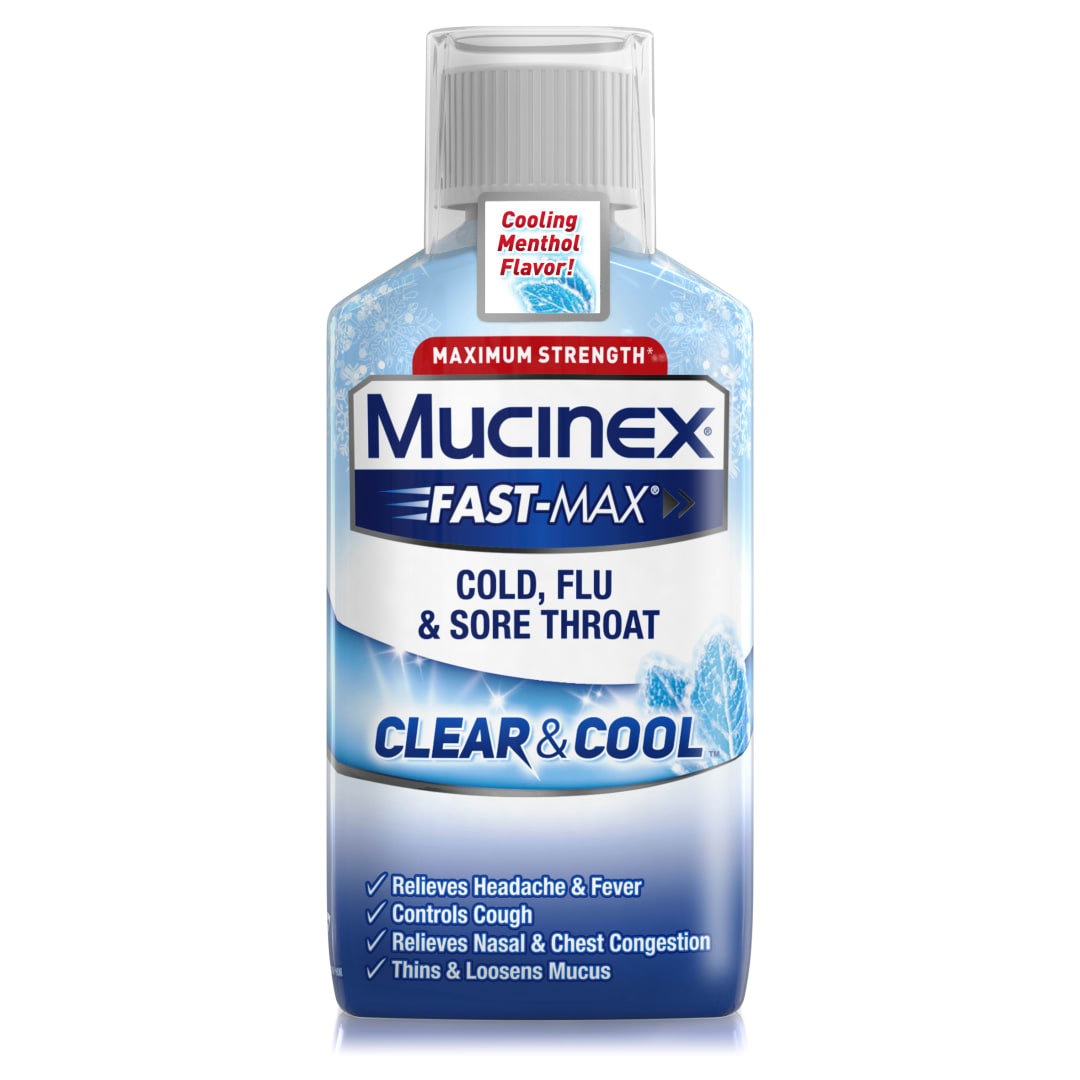 MUCINEX® FAST-MAX® Clear & Cool Adult Liquid - Cold, Flu, & Sore Throat 6/6 oz.