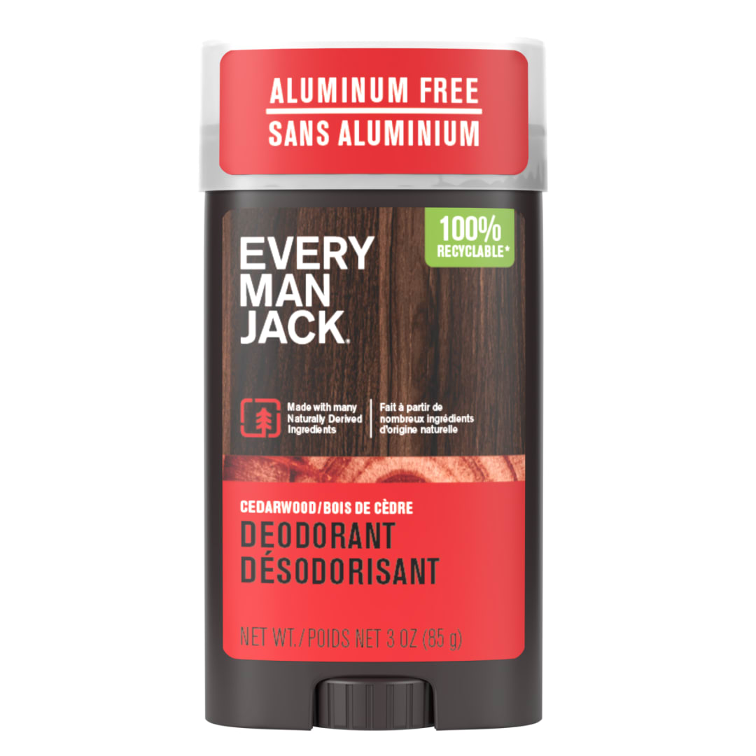 Every Man Jack Cedarwood Aluminum-Free Deodorant for Men, Naturally Derived, 85g