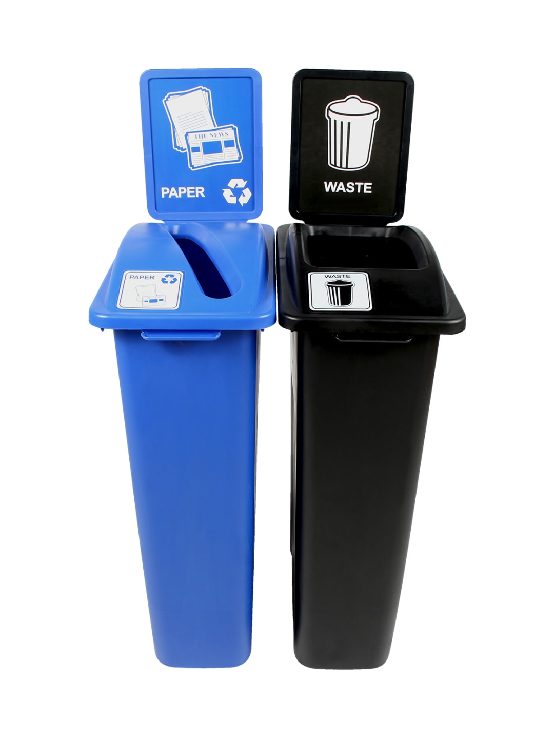 WASTE WATCHER - Double - Kit - Paper-Waste - Slot-Full - Blue-Black
