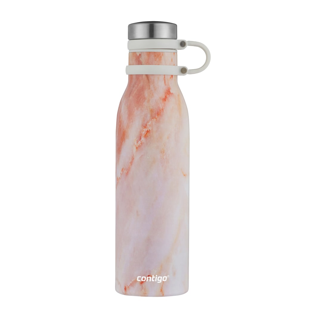 Contigo® Botella de Agua Matterhorn Couture, Botella Térmica de Acero Inoxidable, Libre de BPA, 100% a prueba de derrames, Termo con Tecnología Thermalock, 591 ml, Rosa