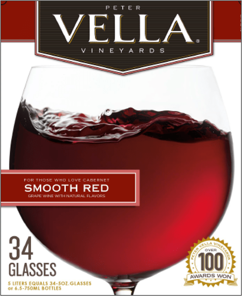Peter Vella Smooth Red Wine 5L Box Wine