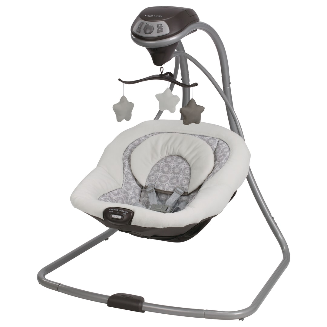 Graco® Columpio Simple Sway™, Ofrece un Suave Balanceo de Lado a Lado, con 6 Velocidades, y Funciones Adicionales Relajantes para bebé, Gris