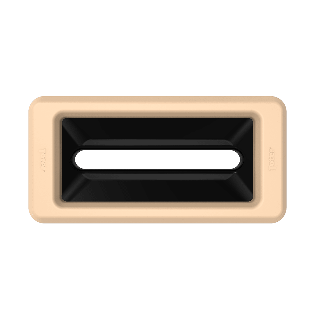 Slimline Rectangular Trash Can Lid with Document Slot - Tan