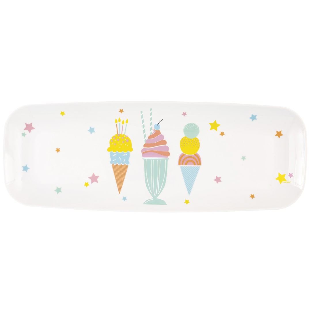 Pastel Ice Cream Plastic Serving Tray