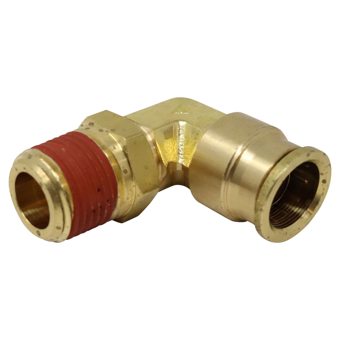 Wastebuilt® Replacement for Alkon Brass Fittings  5/8 X 1/2 NPT(NATIONAL PIPE THREAD) 90 Degree Dot Swivel Male Connector