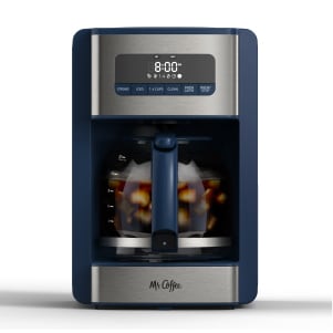 Mr. Coffee® 12 Cup Coffee Maker, Programmable Coffee Maker with Strong Brew and Iced Coffee Brew Settings, Small Batch Setting for 1 to 4 Cups, Abyss Blue