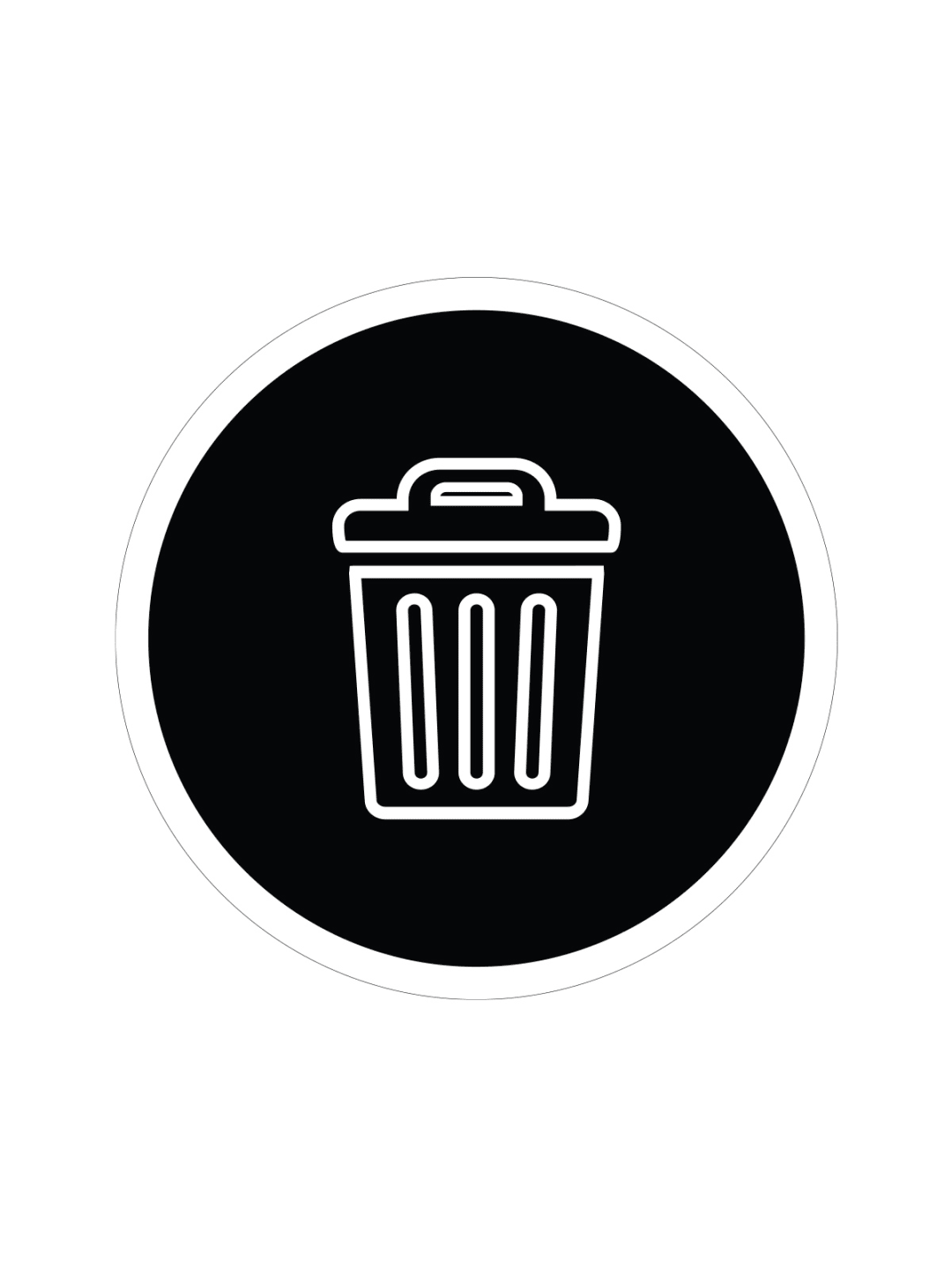 EURO - Label - Waste - Black-White