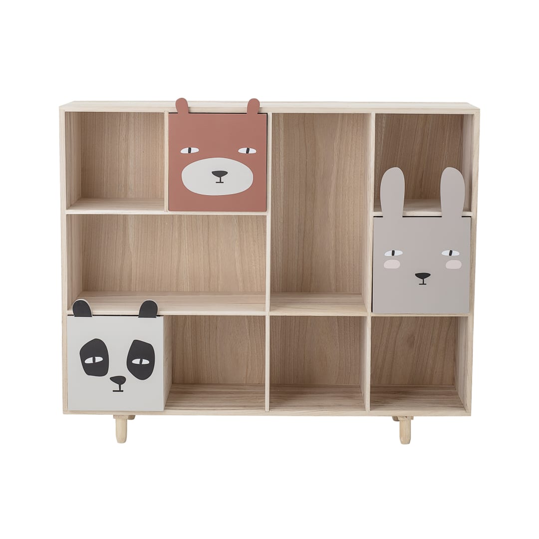 82046524 - Calle Bookcase w/Drawers, Multi, Paulownia STOCK: 208