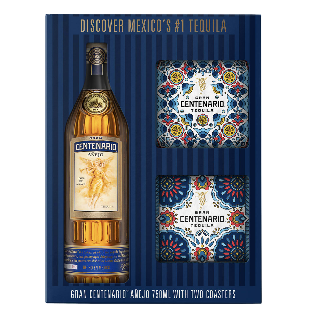 Gran Centenario Añejo with Two Ceramic Coasters