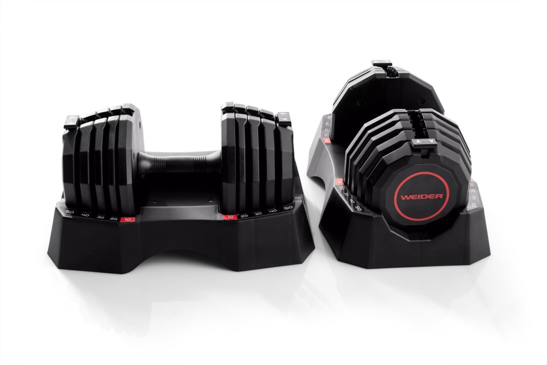 50 Lb. Select-A-Weight Adjustable Dumbbell Set