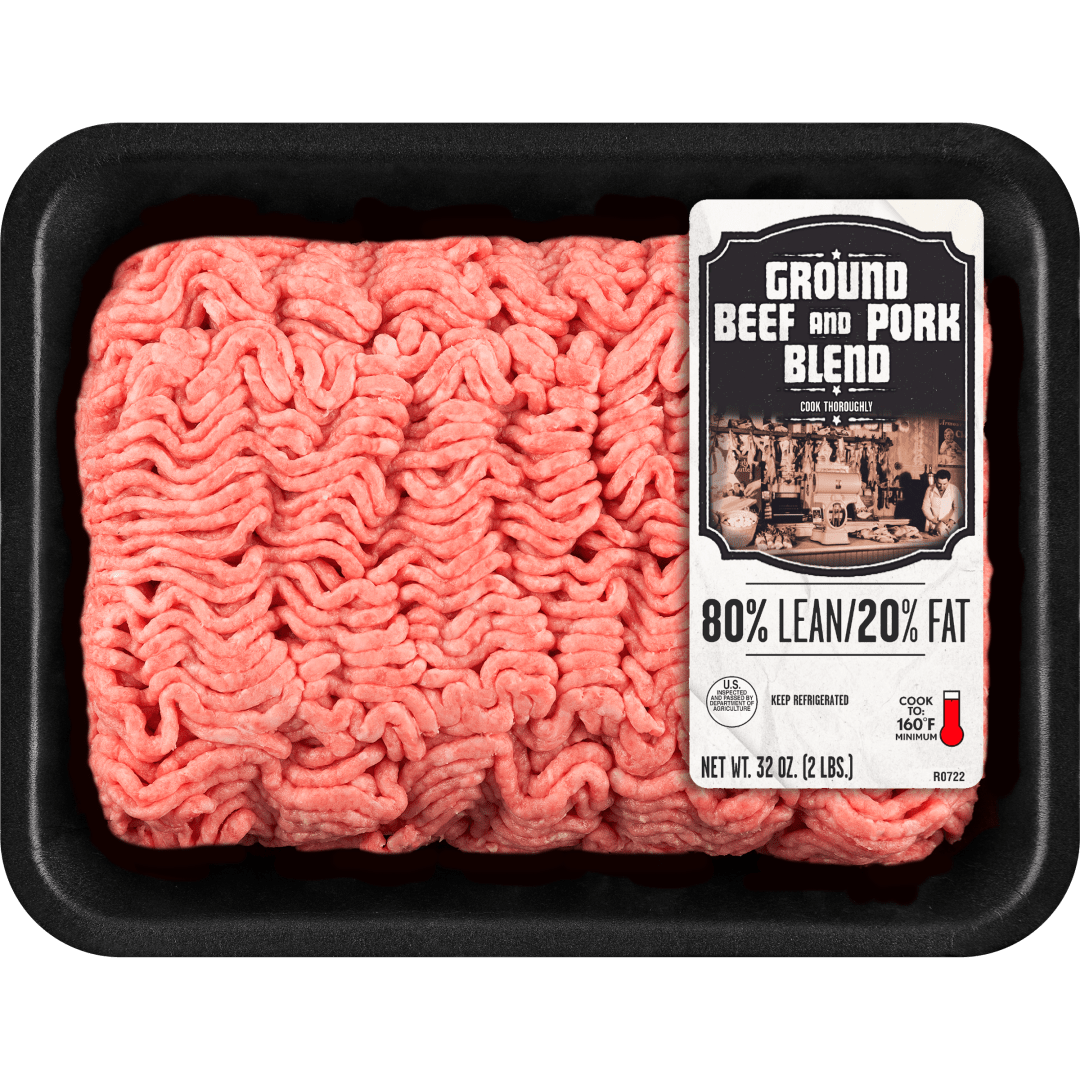 Ground Beef and Pork Blend 80% Lean/20% Fat, 2 lb