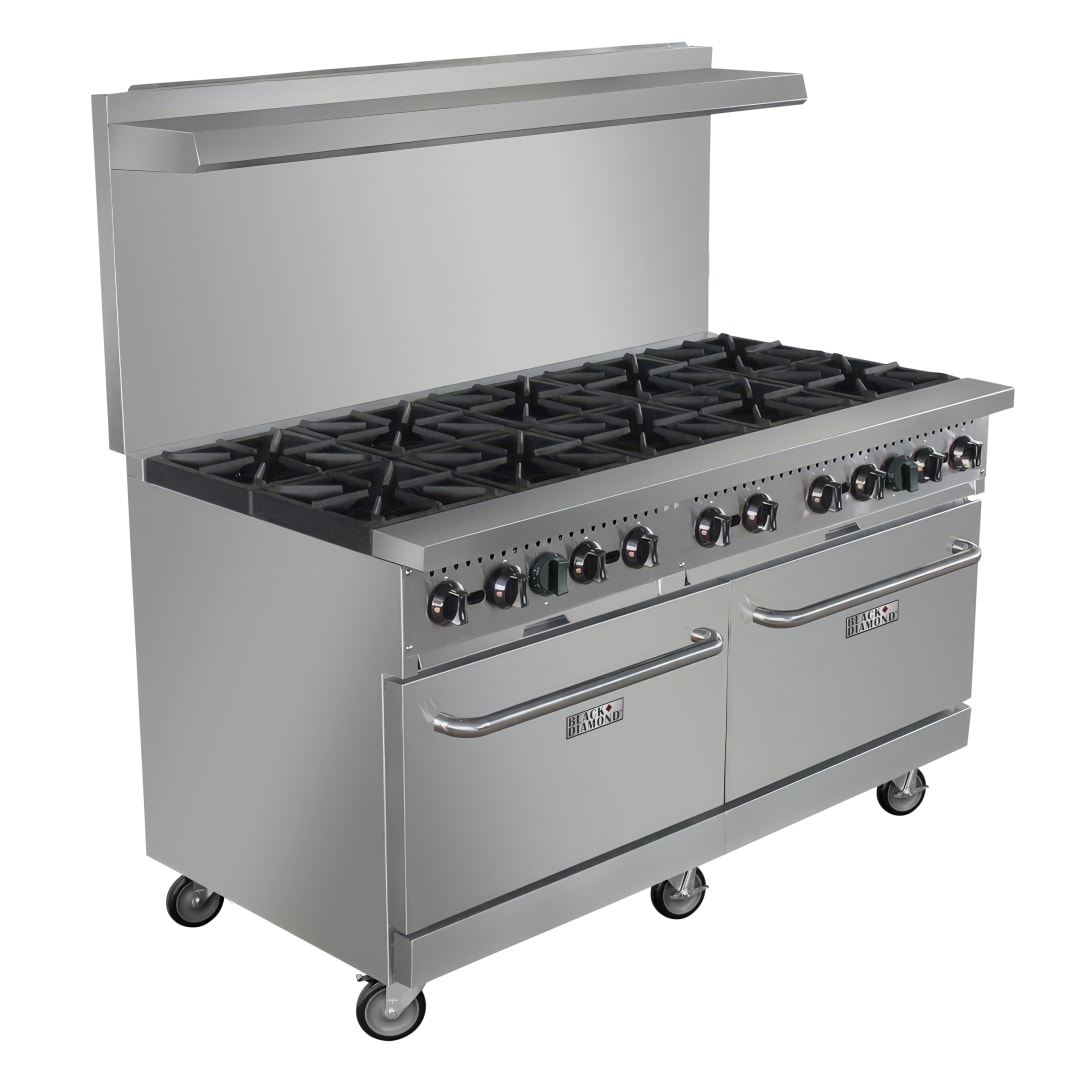 BDGR-60/NG - BD,Gas Range 60''W,10 BR NG,Casters