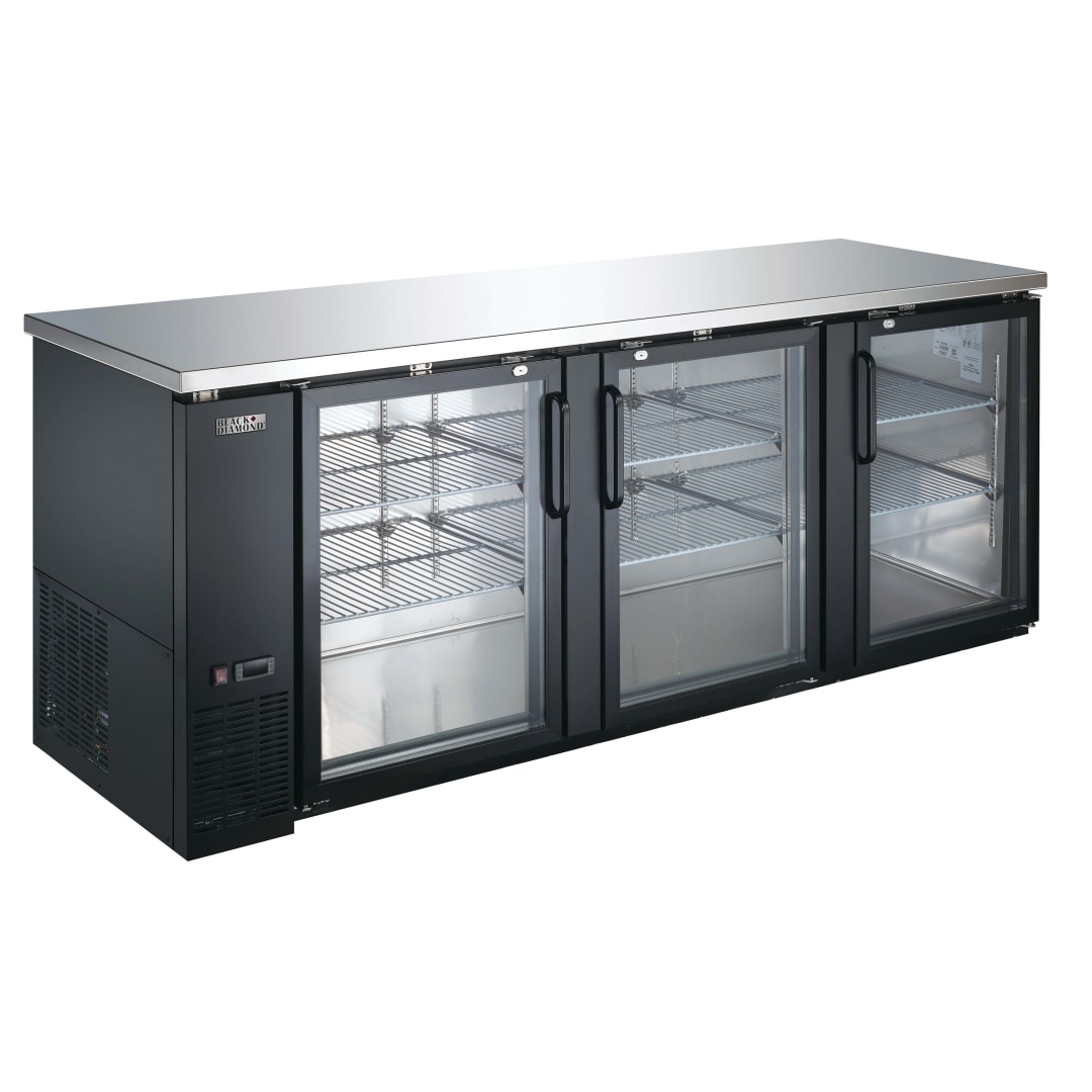 USBB-9028G - BD BACK BAR COOLER 90"W ,GLASS
