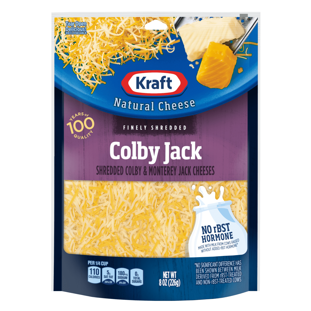 Kraft Natural Colby Jack Finely Shredded Cheese, 8 oz Bag