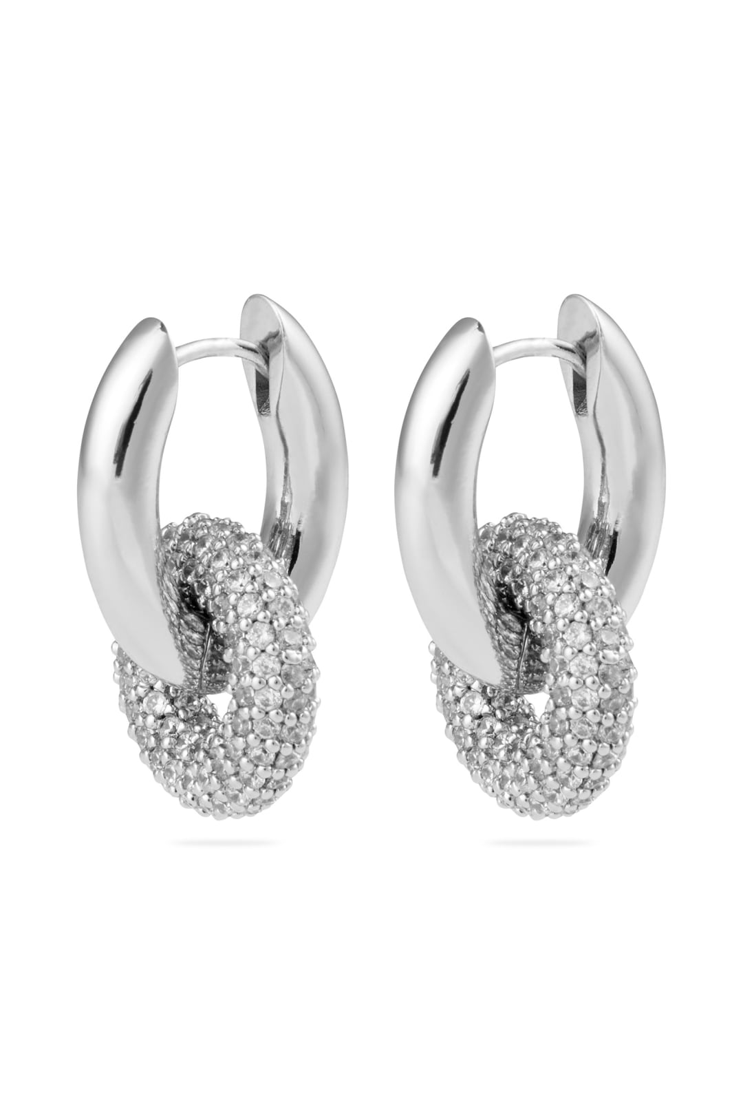 Ellie Crystal Removable Charm Huggie