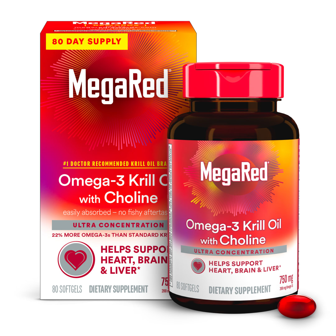 MEGARED® Omega-3 - Krill Oil with Choline 750mg 12/80 ct.