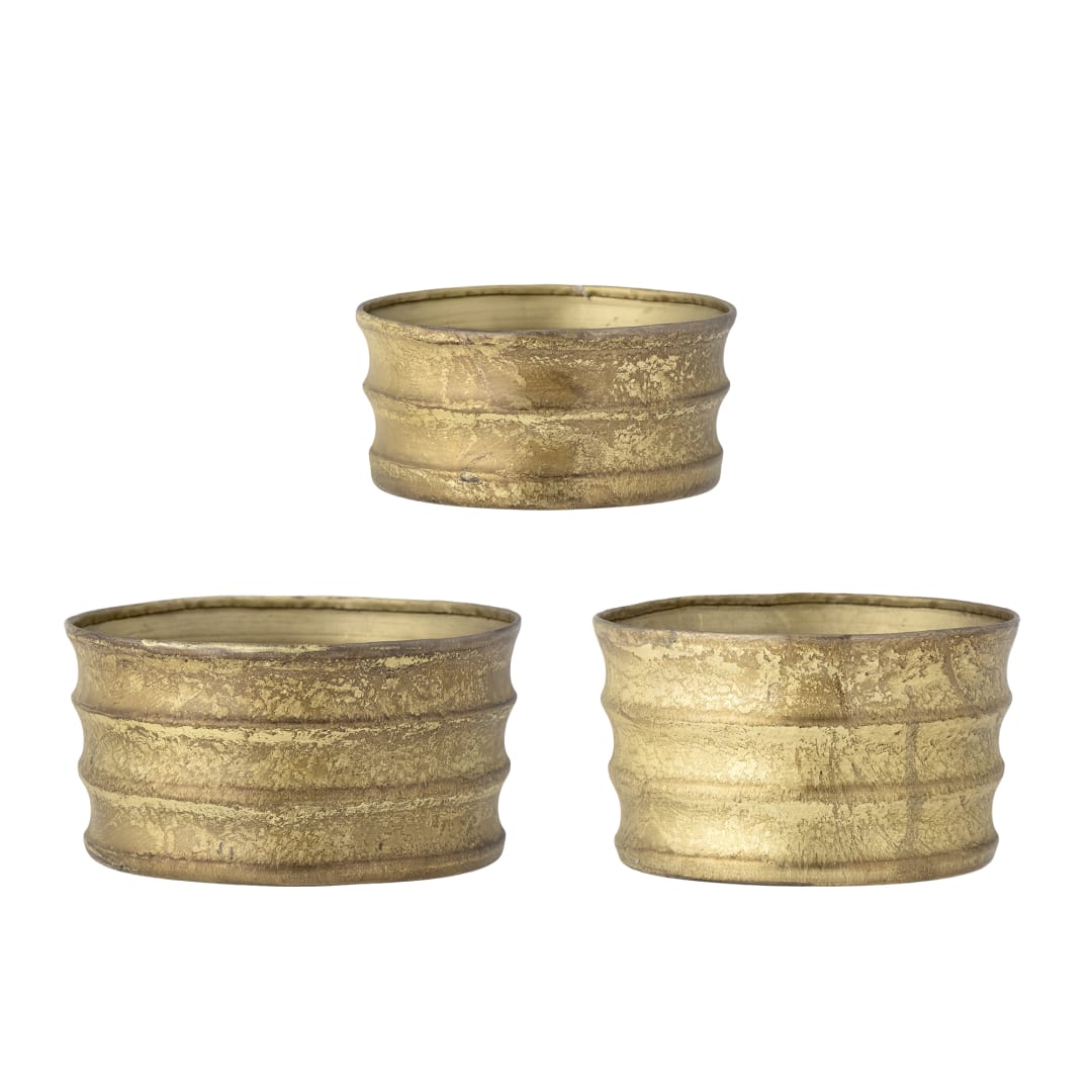 82066057 - Lucilla Flowerpot, Gold, Iron STOCK: 122