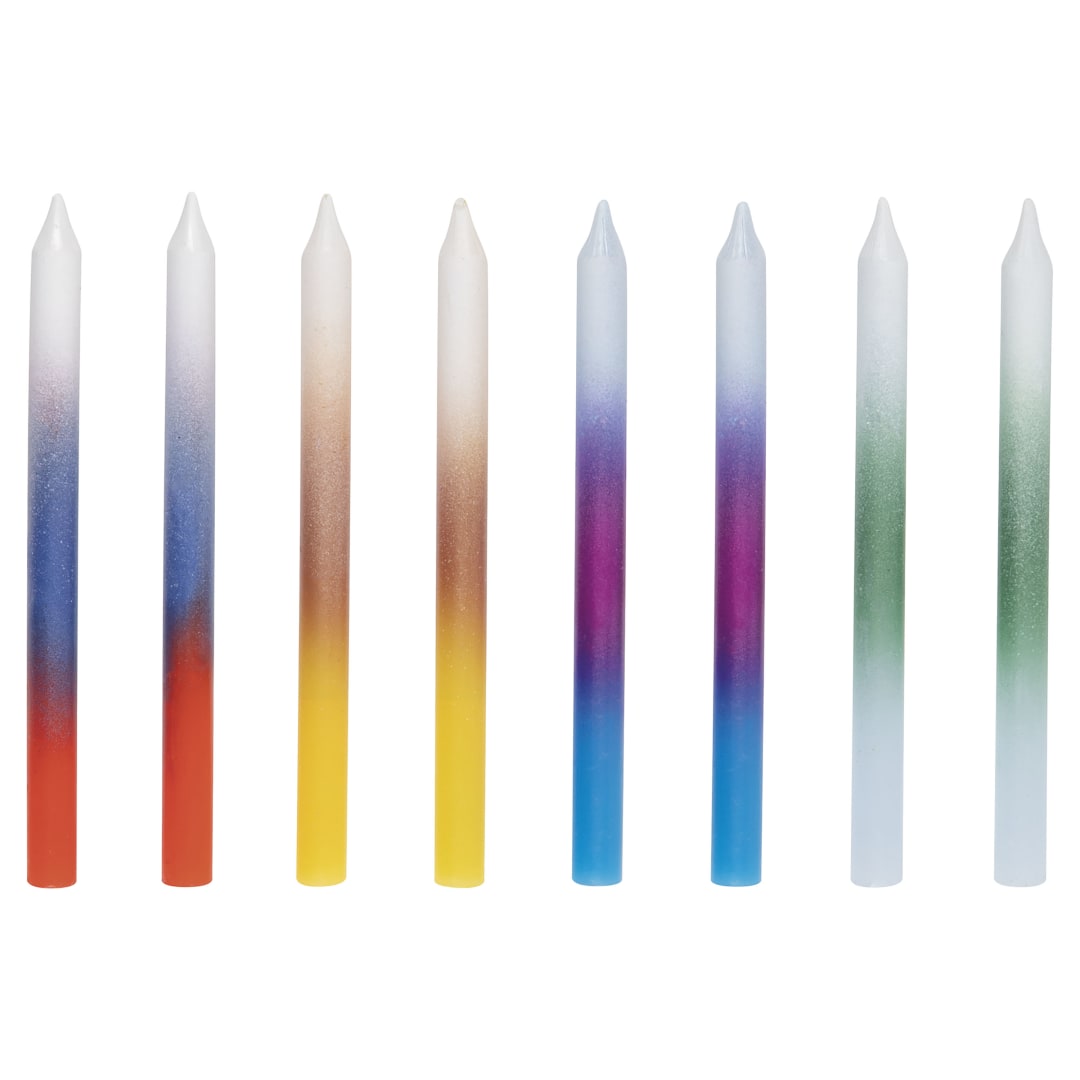 Assorted Ombre Birthday Candles, 8ct
