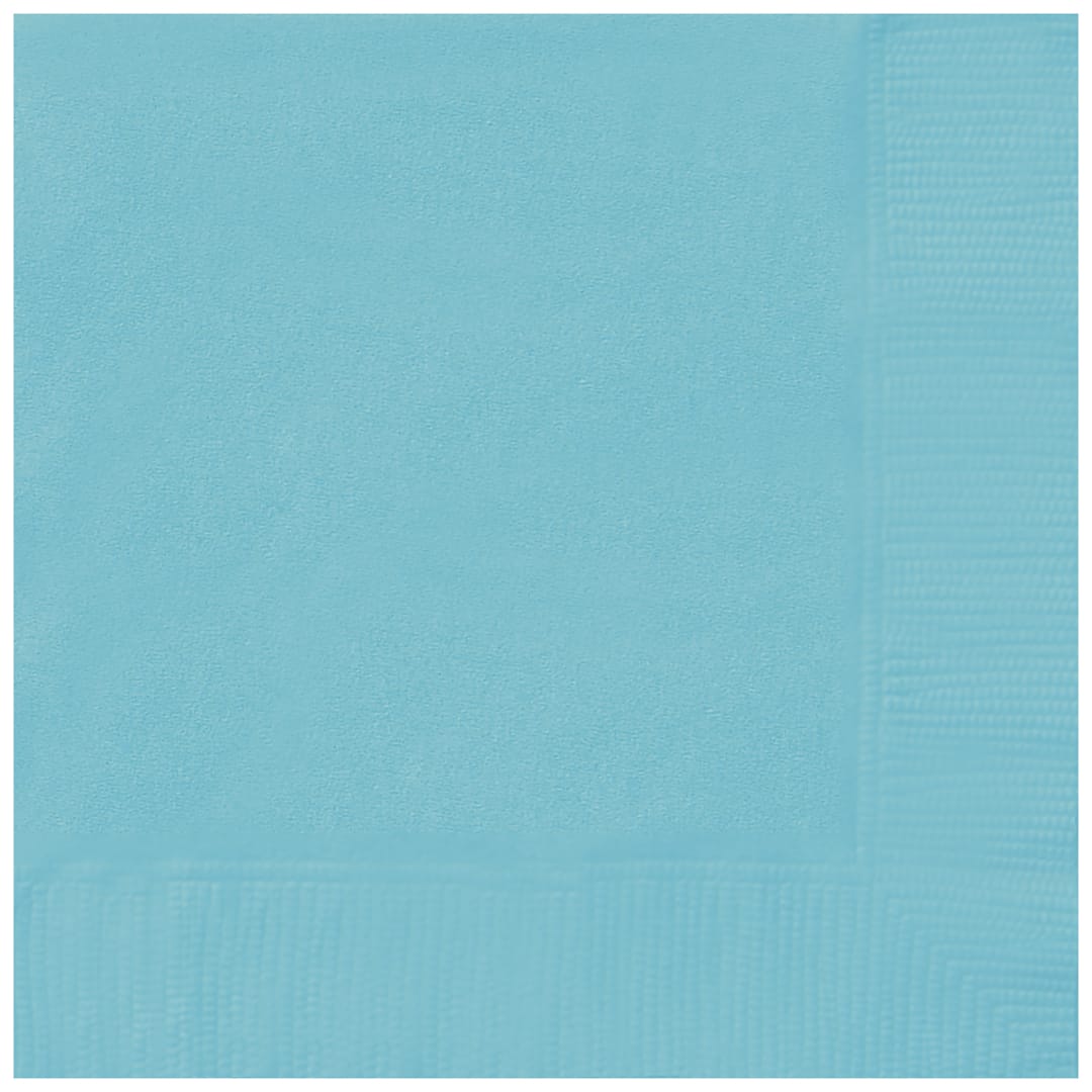 Terrific Teal Solid Beverage Napkins, 20ct