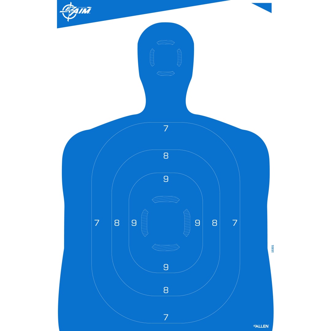 EZ Aim® Silhouette Shooting Targets, 23" x 35", 4-Pack, Blue