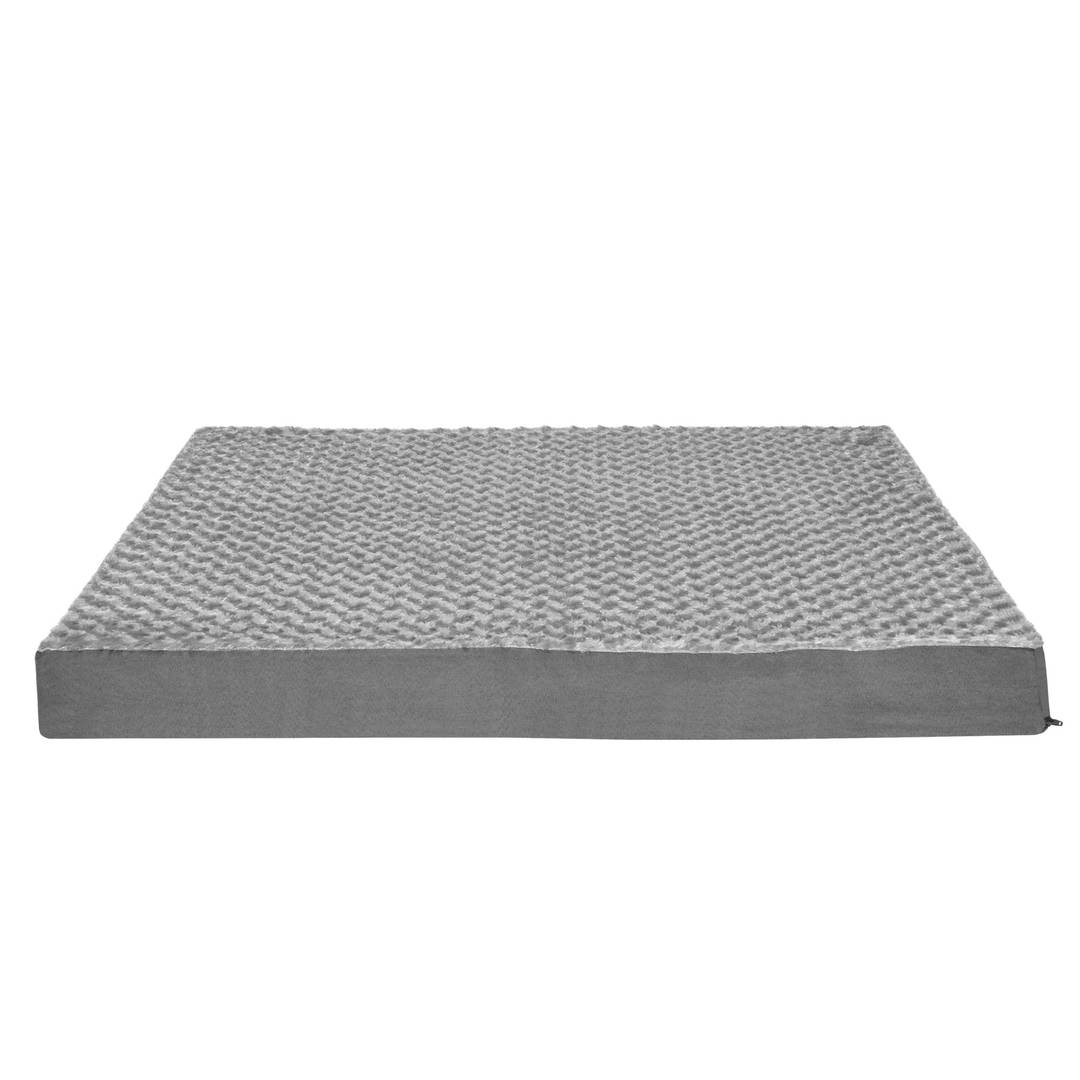 FurHaven Ultra Plush Deluxe Orthopedic Mattress Pet Bed, Gray, Jumbo