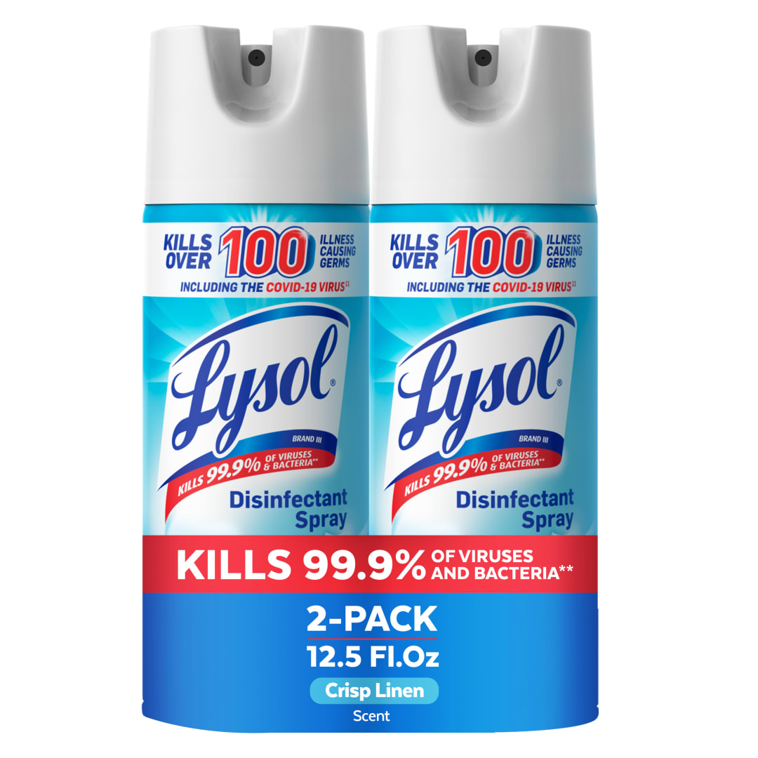 LYSOL® Disinfectant Spray - Crisp Linen® 6/(2x12.5) oz (Banded Pack)