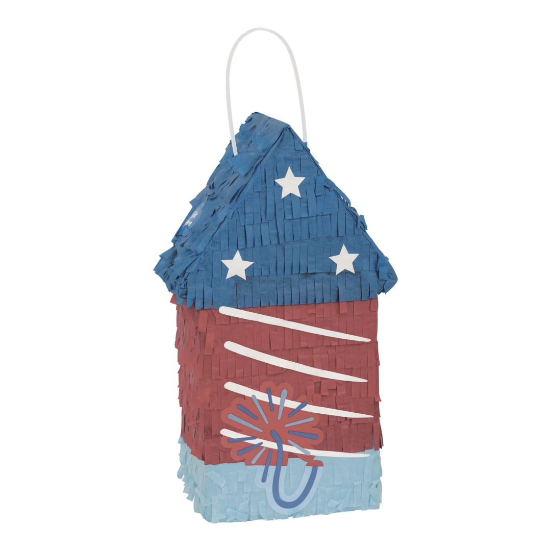 Patriotic USA Mini Firecracker Shaped Pinata Favor Decoration