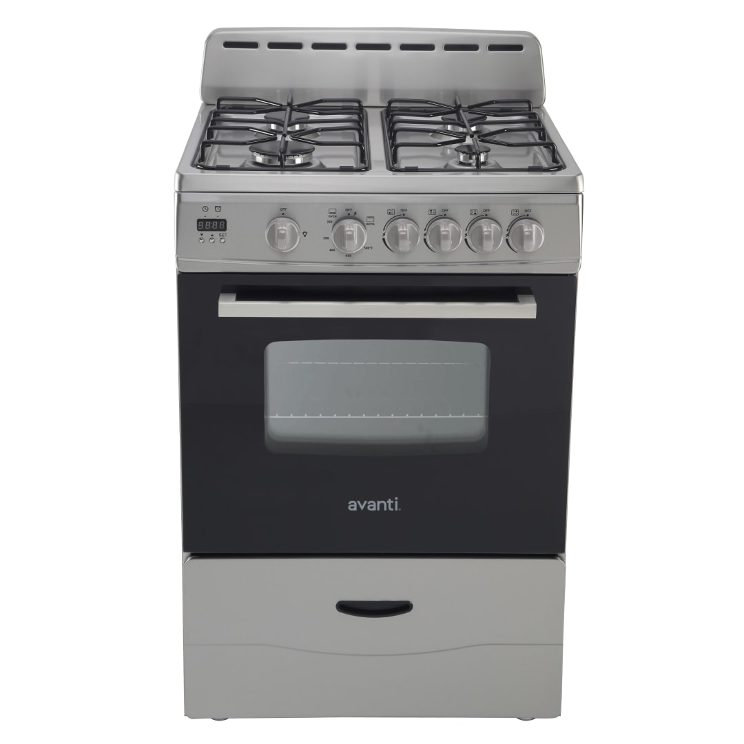 Avanti 24 in. Compact Gas Range Oven, in Stainless Steel (GR2416CSS)