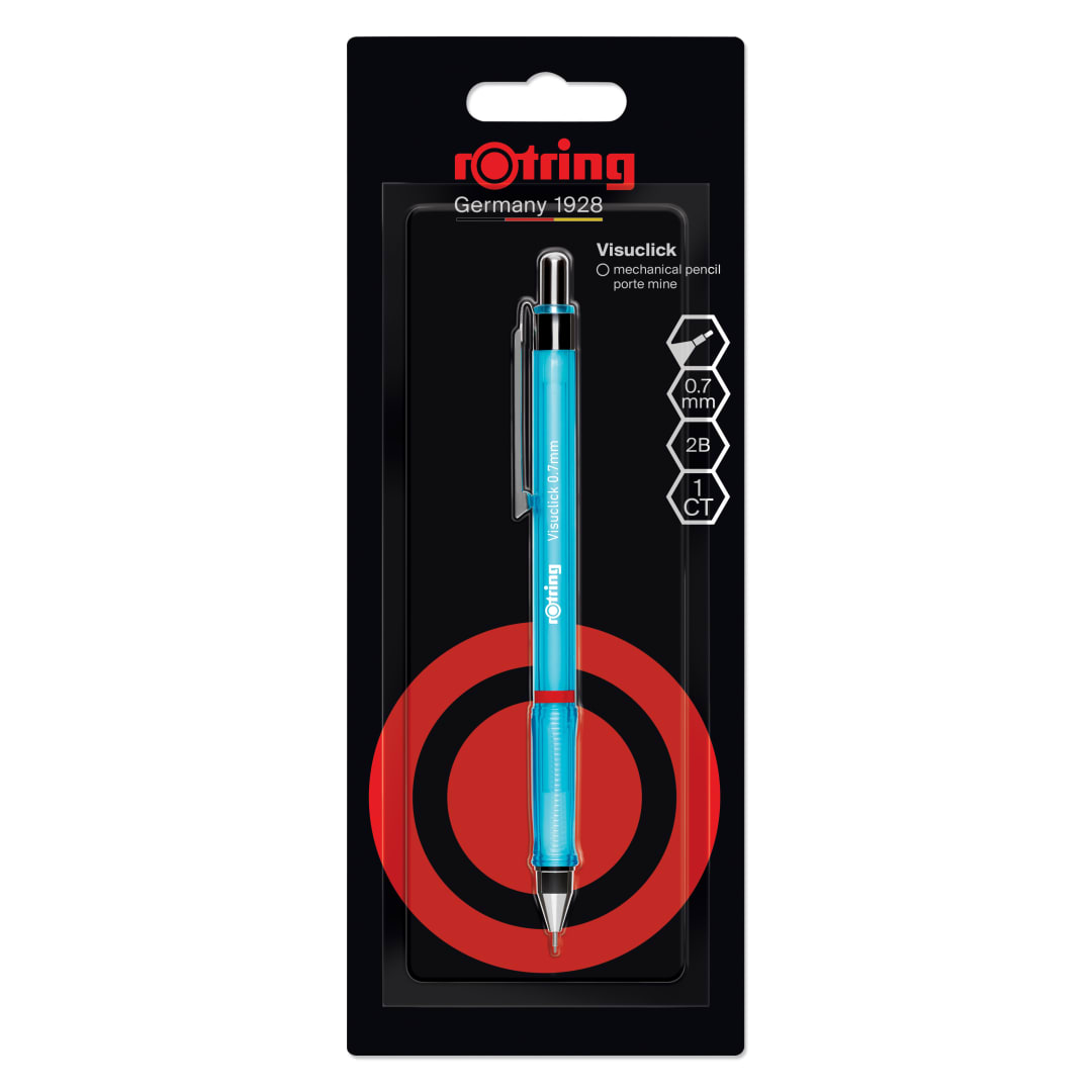Portaminas rOtring Visuclick | Mina 2B0,7 mm | Cuerpo azul