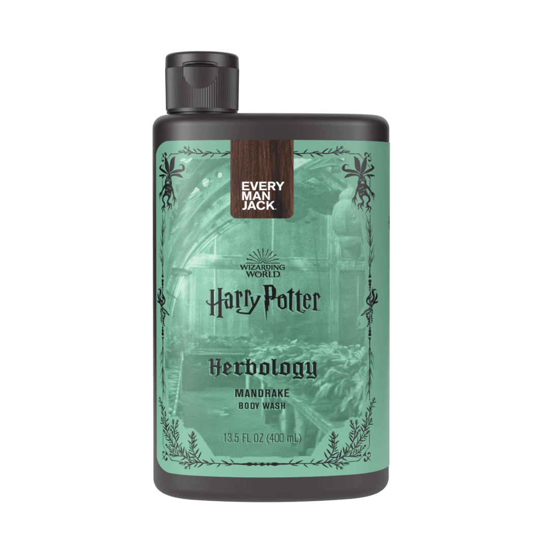 Every Man Jack Harry Potter Collectors Body Wash - Hogwarts Inspired Scents & Clean Ingredients - Herbology - Mandrake Scent - 13.5 oz