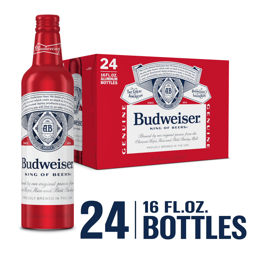 Budweiser Lager Beer 24 - 16 fl oz Bottles