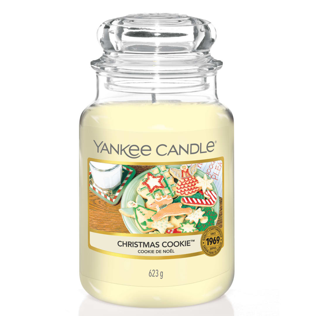 Yankee Candle Vela aromática en tarro grande de Christmas Cookie Place | Velas de larga duración: hasta 150 h | Regalos perfectos para mujeres