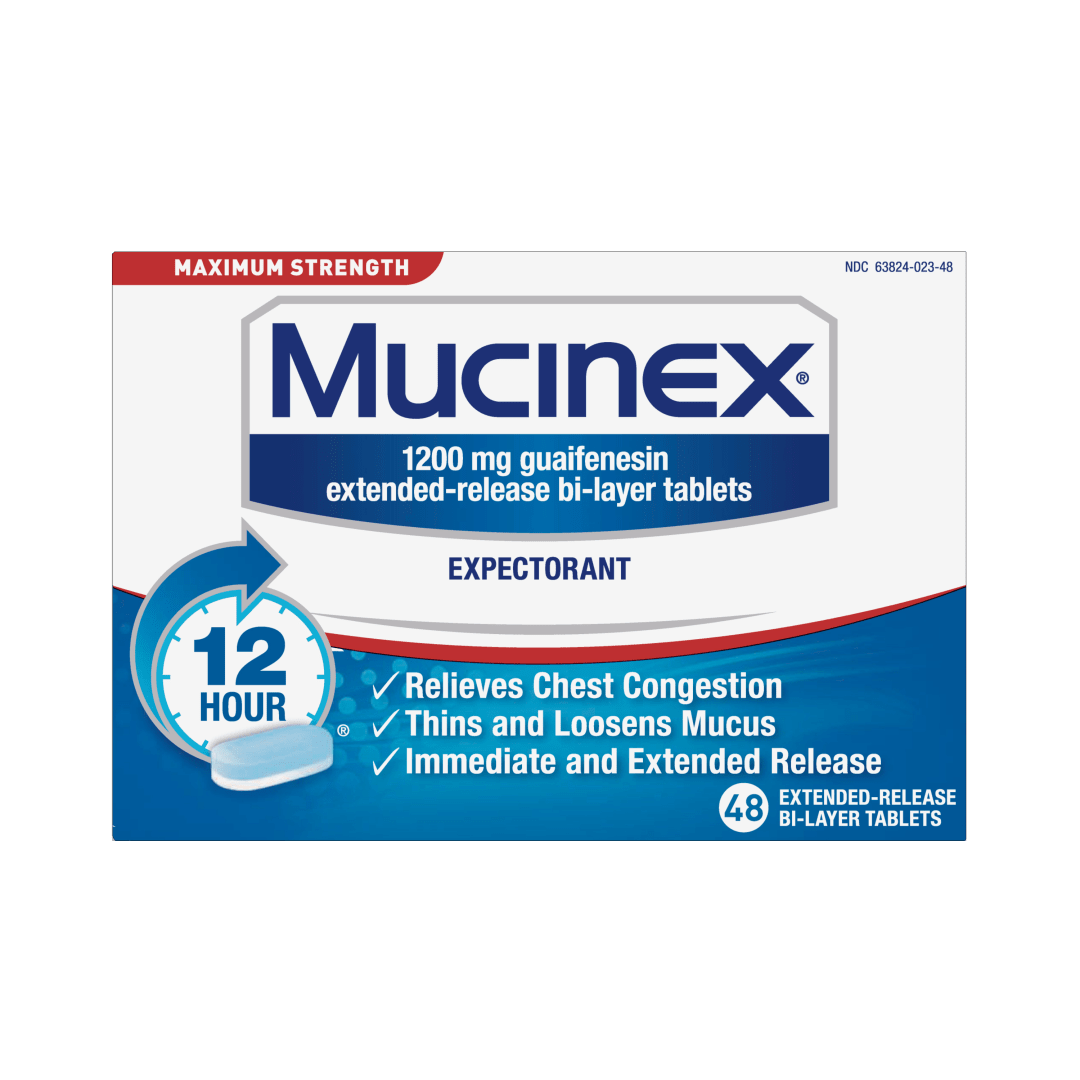 MUCINEX® SE - Extended Release Tablets (1200 mg Guaifenesin) 12/48 ct.