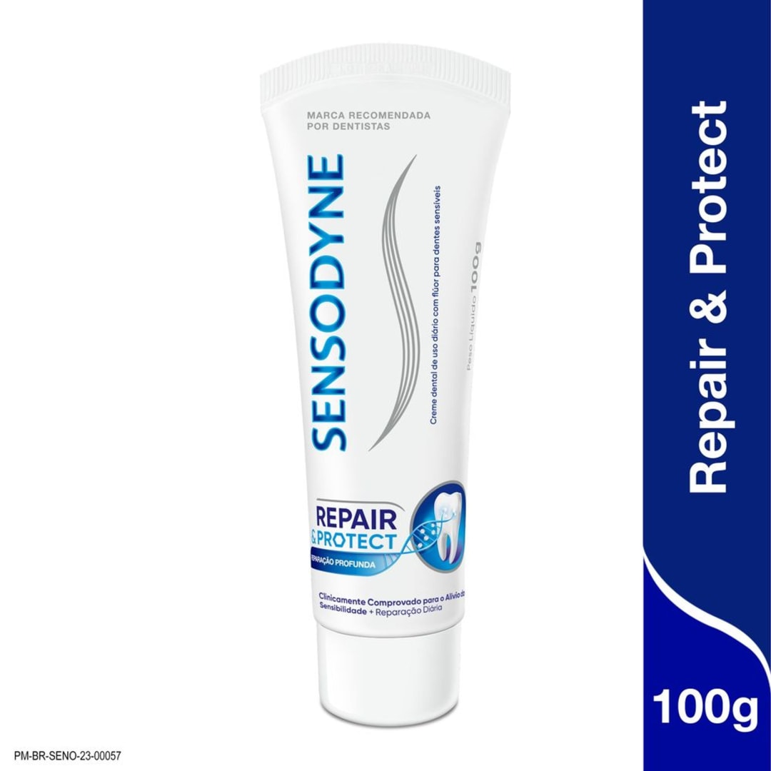 Sensodyne Repair & Protect Pasta de Dente, Reparação mais forte para os dentes sensiveis, com tecnologia NovaMin, 100g