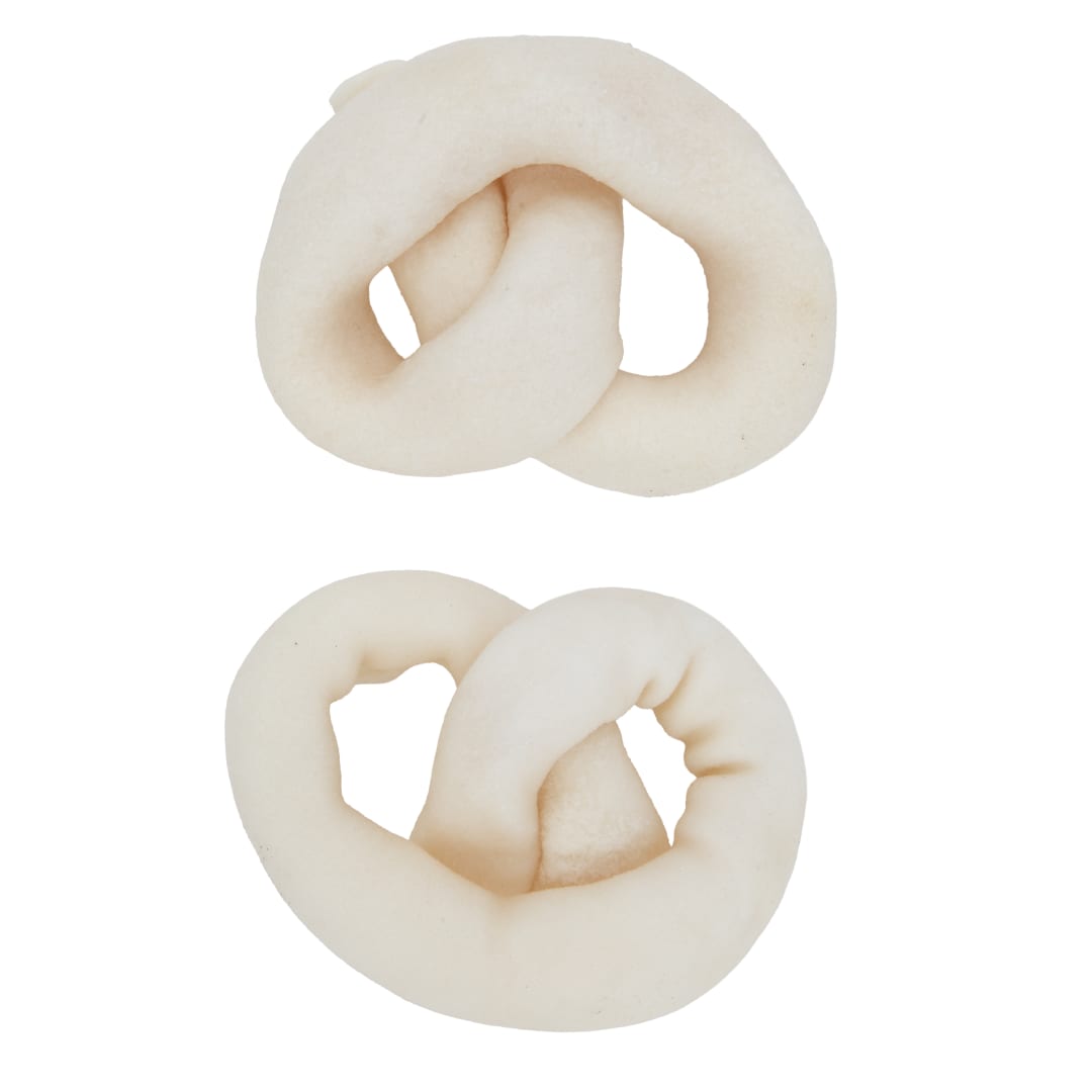Pet Factory American Beefhide Pretzels, Small, 3", 4 Pack