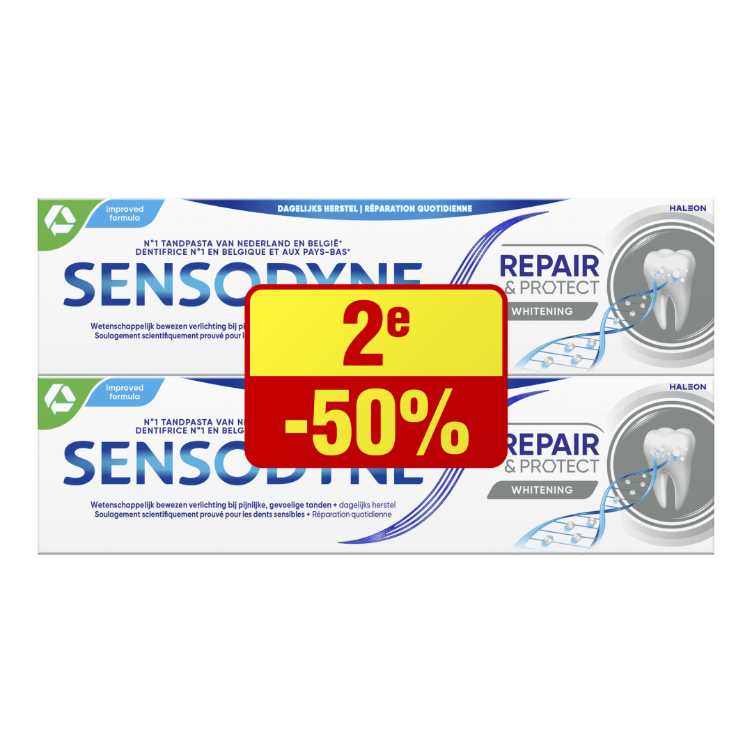 Sensodyne Repair & Protect Whitening Dentifrice - Promo pack - 2E -50%
