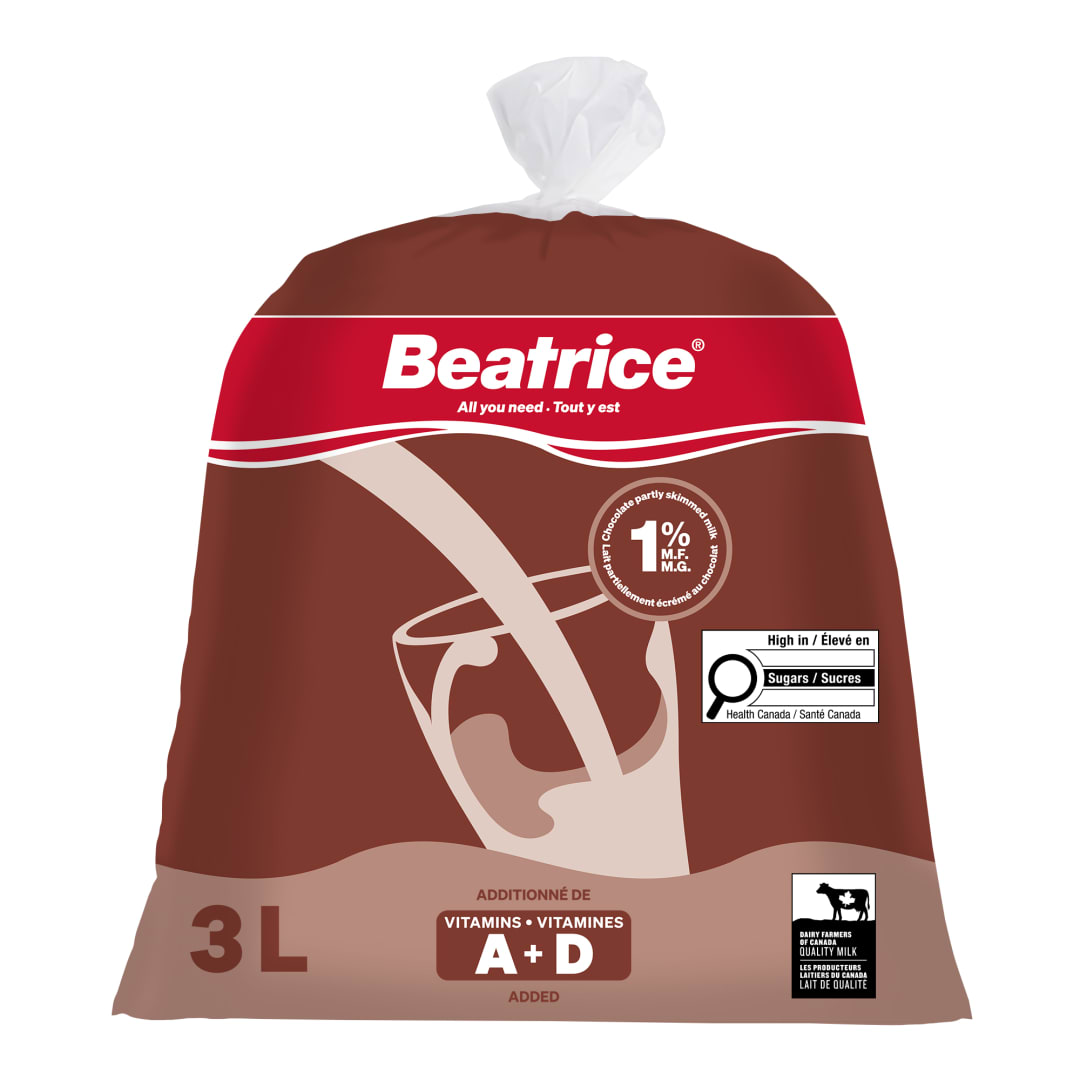 Beatrice Partly Skimmed Chocolate Milk 1%, 3L