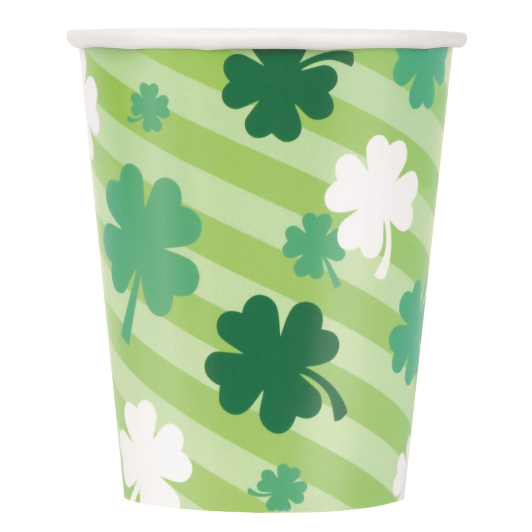 Lucky Clover St. Patrick's Day 9oz Paper Cups, 8ct