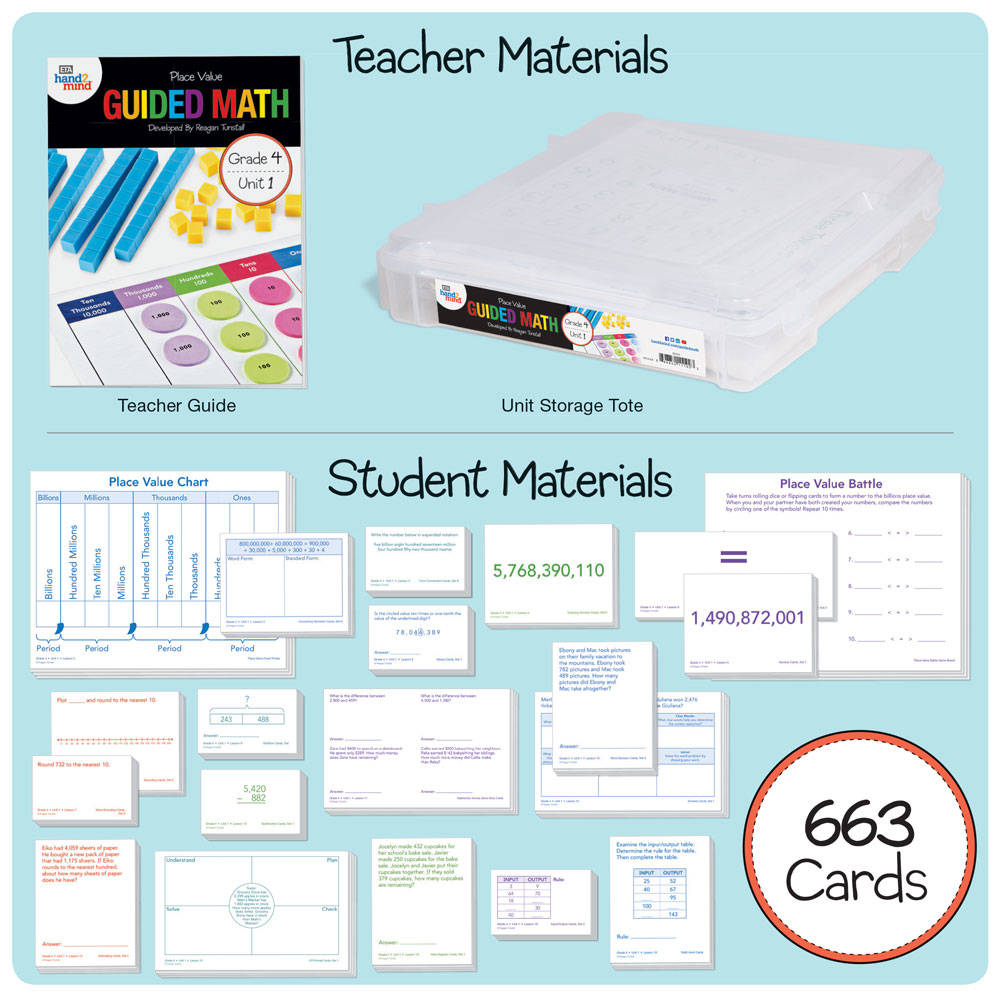 GUIDED MATH KIT, PLACE VALUE G4U1