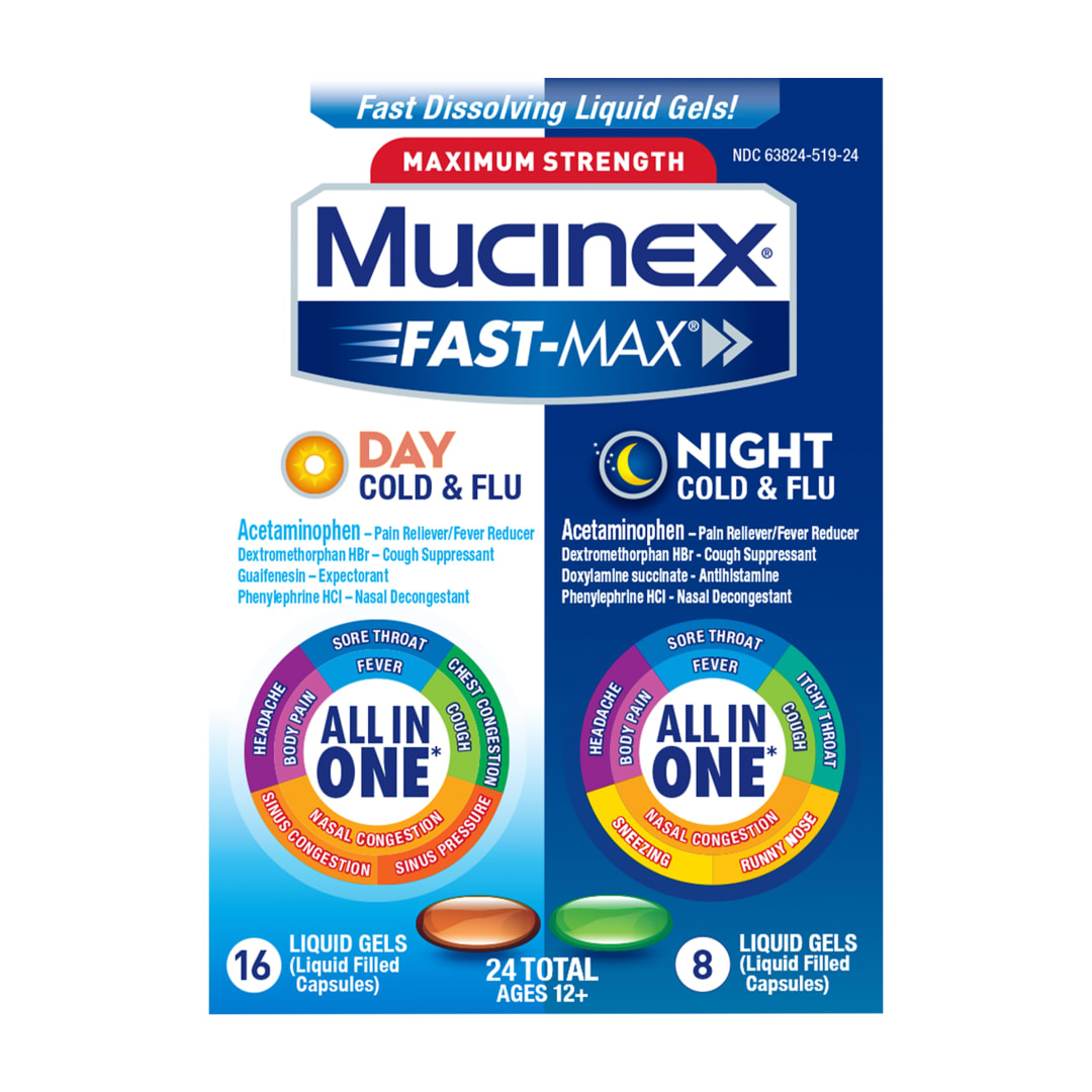 MUCINEX® FAST-MAX® Liquid Gels - Day Night 8/(3x24) ct.