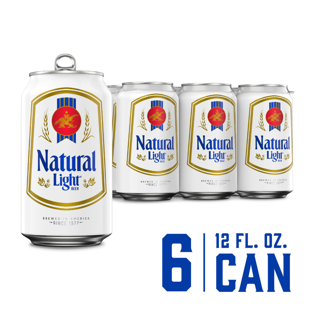 Natural Light Beer 6 - 12 fl oz Cans