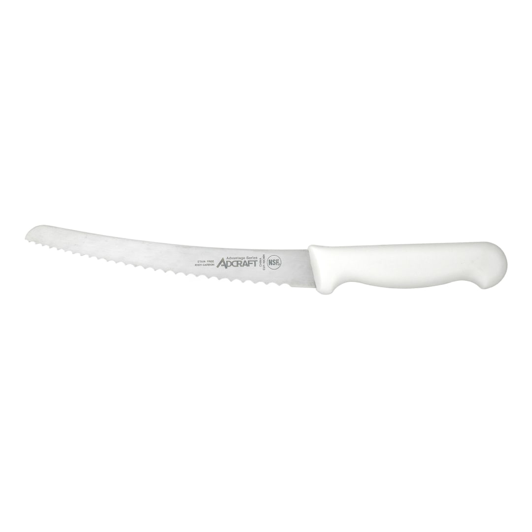 CUT-10CWH - KNIFE BREAD CURVED 10" WH HDL