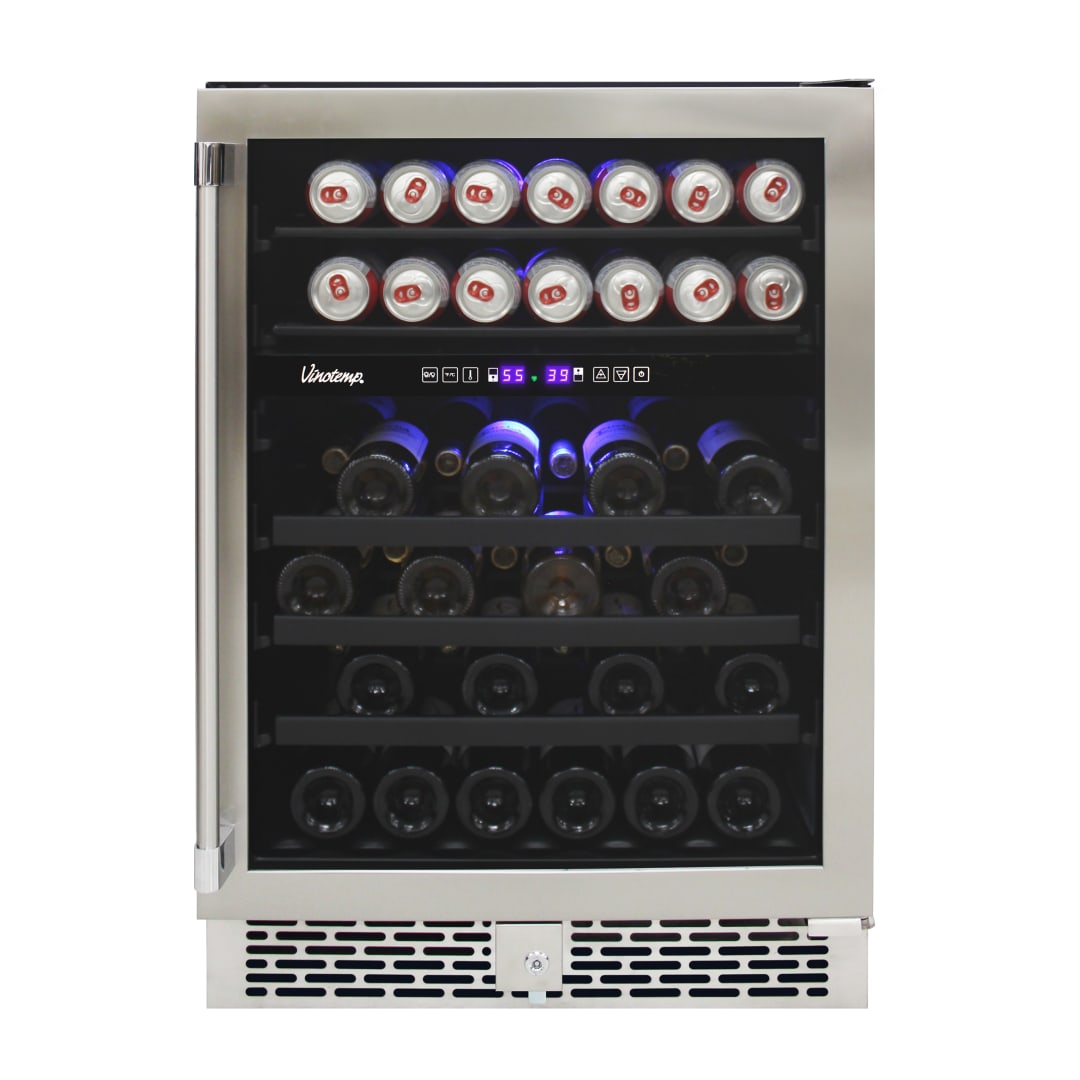 VT-OUTDR24GD - 30 Bottle Beverage & Wine Cooler Glass Door Commercial Grade