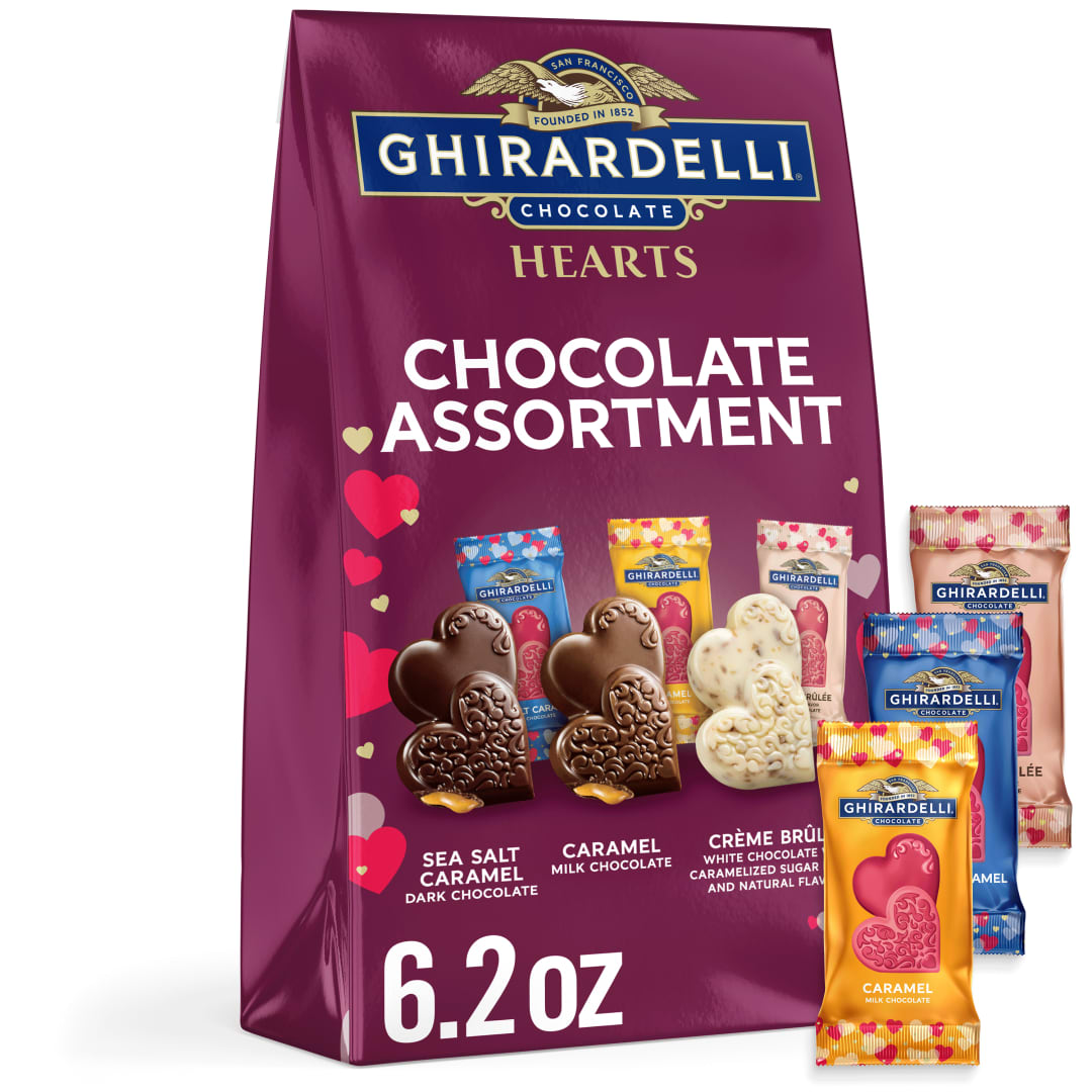 GHIRARDELLI Chocolate Assortment Hearts , 6.2 oz Bag