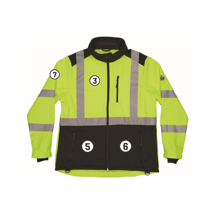 GloWear 8353 Hi-Vis Softshell Water-Resistant Jacket - Type R, Class 3
