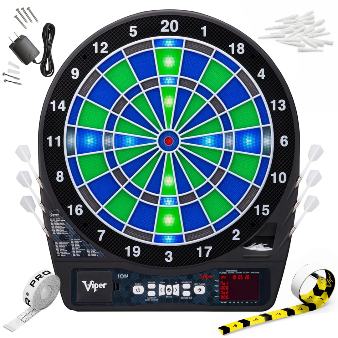 Viper Ion Illuminated Electronic Dartboard, 15.5" Regulation Target