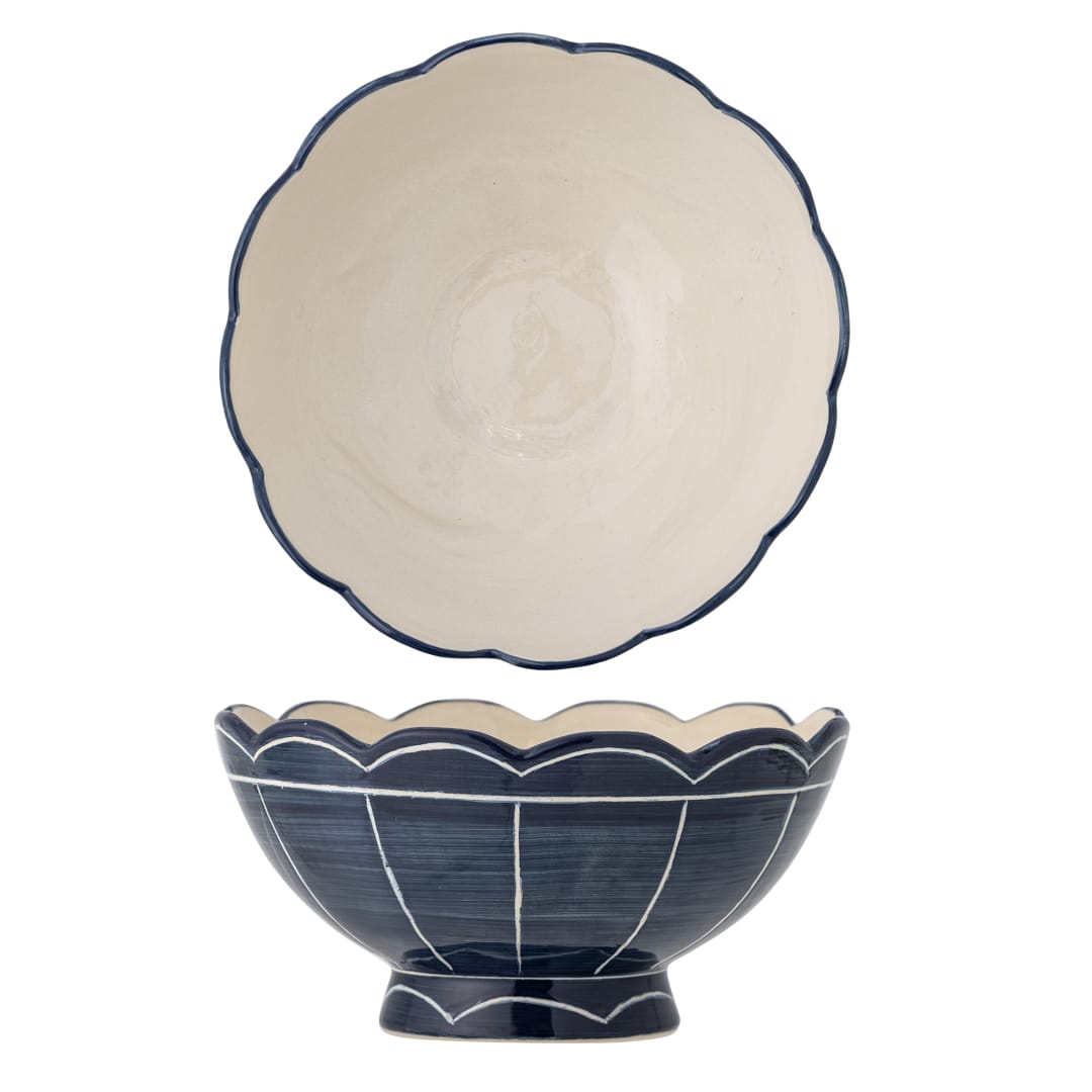 82061360 - Caliam Bowl, Blue, Stoneware STOCK: 53